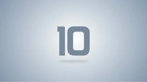 Countdown animation 10-0 스톡 동영상 45955695