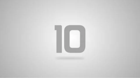 Countdown animation 10-0. In gray shade or tone. 스톡 동영상 45955802