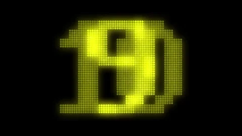 Countdown animation from 10 to 0. LED display Stock Footage 85007642