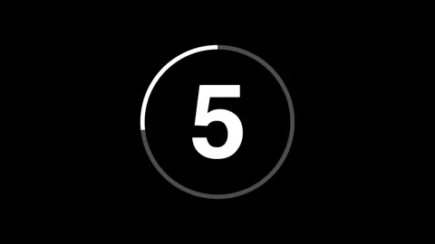 Countdown animation from 10 to 0 second On transparent background. digital circu Stock Footage 322619591