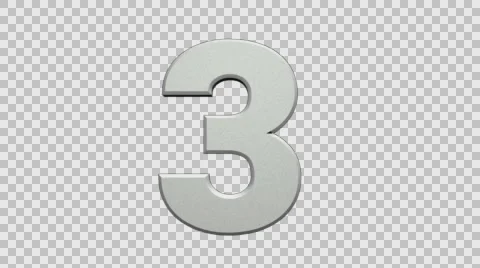 Countdown animation from 5 to 0 with bullet shooting in alpha background Stock Footage 68085514