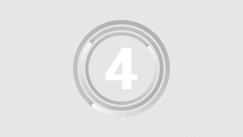 Countdown animation from 5 to 0 second. Stock Footage 163635234