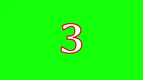 Countdown animation 5 to 1 with get start on a green screen background. Stock Footage 315821390