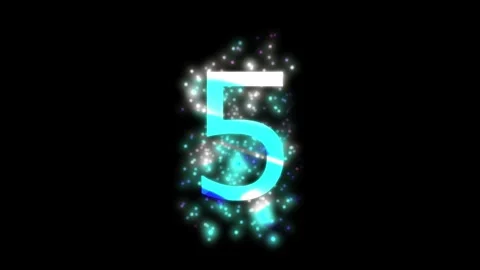 Countdown animation with dot particle on black background Stock Footage 293485567
