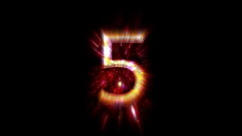 Countdown animation with dot particle on black background Stock Footage 293485581