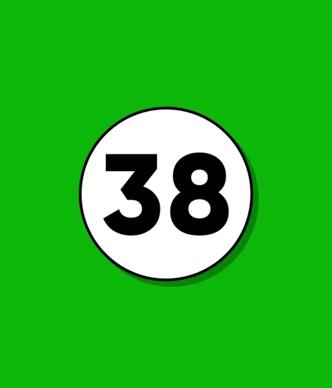 Countdown animation featuring number thirty eight on white circle against g.. Stock Footage 332396456