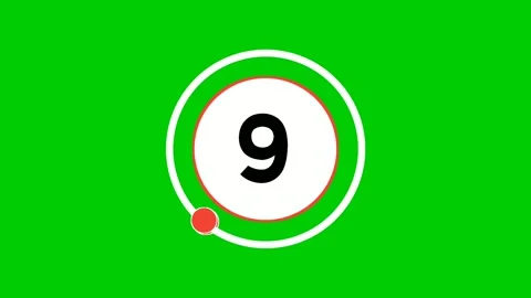 Countdown animation number 10 to 1 on gr... | Stock Video | Pond5