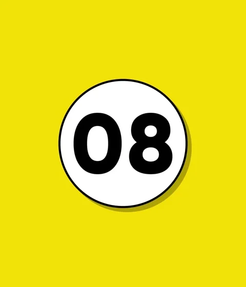 Countdown animation showing number eight in circle over yellow background w.. Stock Footage 332396368