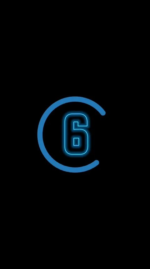 Countdown animation of ten blue neon Stock Footage 312321601