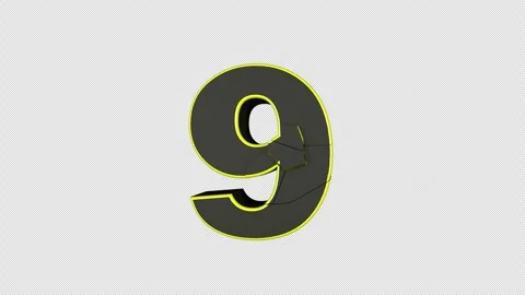 Countdown Animation from Ten to One  Stockbeeldmateriaal 322153797