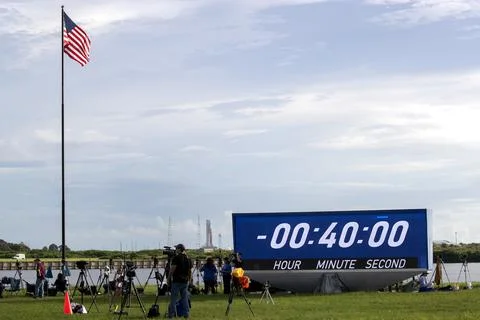 Countdown for Artemis moon mission launch on hold, Titusville, USA - 29 Aug 2022 Fotos Stock