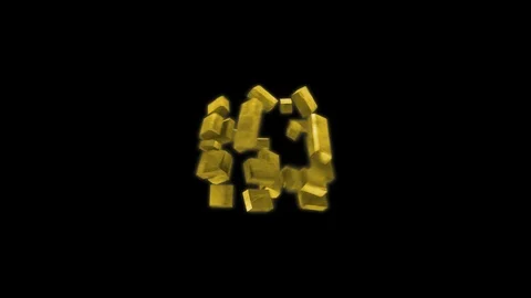 Countdown Assembly Gold Stock Footage 100533220