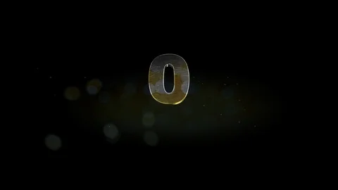 Countdown - Awards. Bright Holiday countdown of the time with golden numbers Stockbeeldmateriaal 120675816