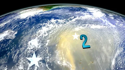 Countdown on background of Earth. Background for video introduction... Stock Footage 172527043