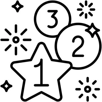 Countdown balloon icon, New year realated vector Stock Illustration