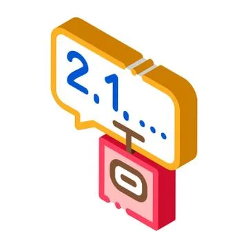 Countdown To Bang isometric icon vector illustration Stockillustratie