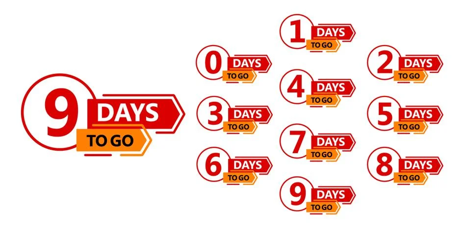 Countdown banners Stock Illustration