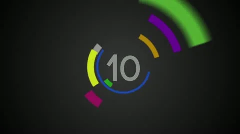 Countdown Black 動画素材 21491952