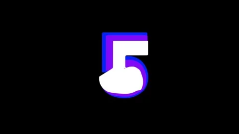 Countdown BlackBG Stock Footage 247444724