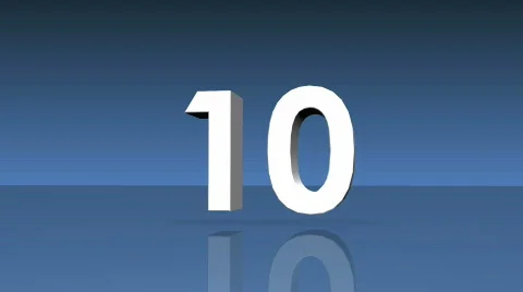 CountDown-blue-30fps Vídeo Stock 876718