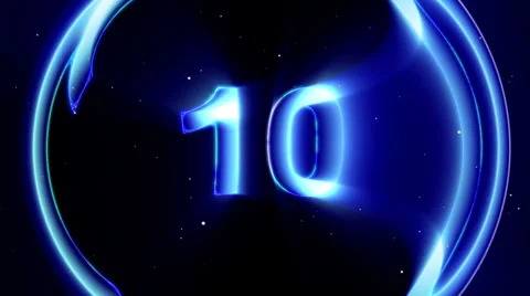 Countdown Blue Lens Stock Footage 28272885