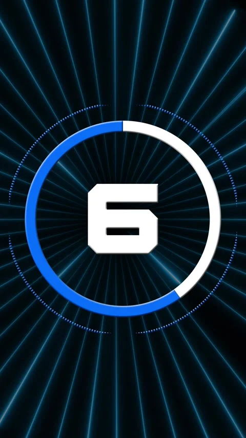 Countdown on blue rotate background - vertical video for a mobile devices Stock Footage 211113715