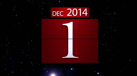 Countdown calendar for the new year 2015 with fireworks Stock Footage 44410772