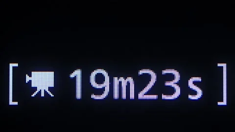 The countdown on camcorder display. Stock Footage 149839991