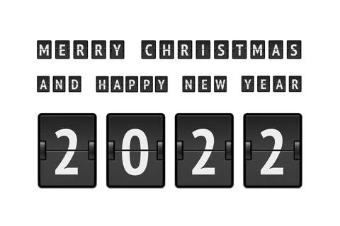 Countdown to Christmas flip number advent calendar Stock Illustration