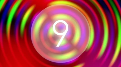 Countdown circle psychedelic Stock Footage 63363316