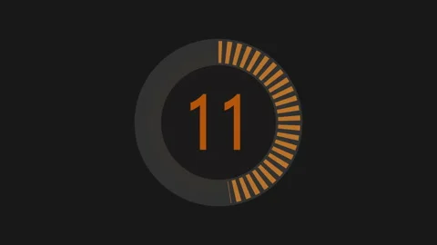 Countdown clock from 0 to 30. Circle in red and green colors. 4K video Stock Footage 152981923