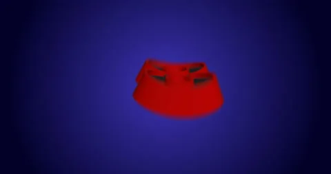 Countdown Clock from 10 to 0 - 3d animation effect - silver and red Video stock 158285408