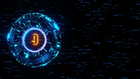 Countdown Clock from 10 to 0. 4K Video. Abstract Futuristic Technology Stock Footage 194437651