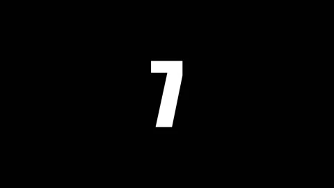 Countdown clock from 10 to 0. White numbers on a black background Stock Footage 157820270