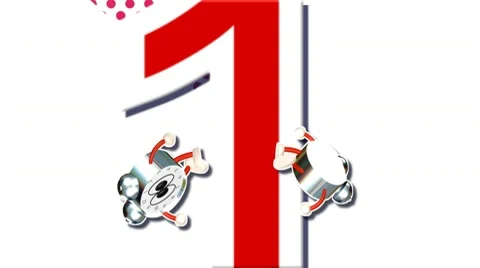 CountDown Clock 10A3 HD Stock Footage