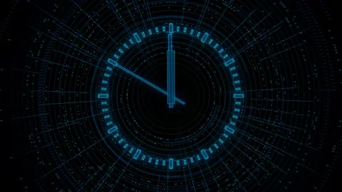 Countdown on the clock in 15 seconds to 12 hours Stock Footage 201662735