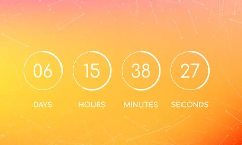 Countdown clock board for coming soon page Stock Illustration