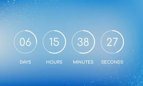 Countdown clock board for coming soon page Illustrazione stock