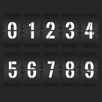 Countdown clock. Counter timer clocks counts day digital down watch numeric 스톡 일러스트