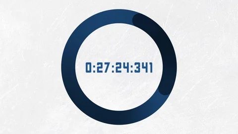 Countdown clock counting down with number and circle Video stock 111925838