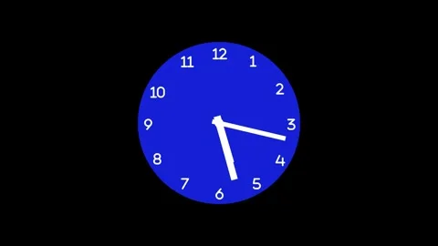 Countdown Clock Hand Animation, Animated Countdown Timer on Analog Clock Stock Footage 309964667