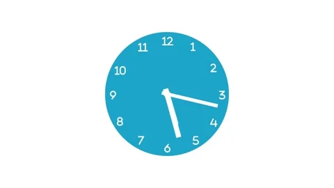 Countdown Clock Hand Animation, Animated Countdown Timer on Analog Clock Stock Footage 309964707