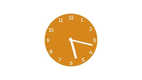 Countdown Clock Hand Animation, Animated Countdown Timer on Analog Clock 库存影片 309964718
