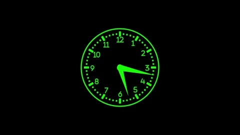Countdown Clock Motion Graphics with Smooth Time Reduction Visualization Stock Footage 337076482