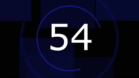 Countdown clock red rectangular blue Stock Footage 170441687