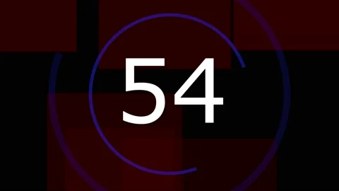 Countdown clock red rectangular red Stock Footage 170441699