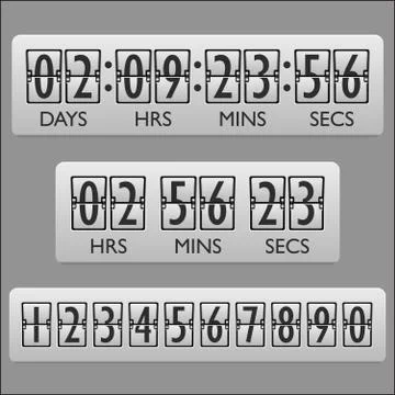 Countdown clock timer Stock Illustration