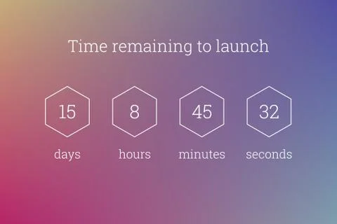 Countdown clock timer web site template vector design Stock Illustration