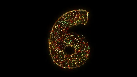 Countdown colorful particles Stock Footage 243132192