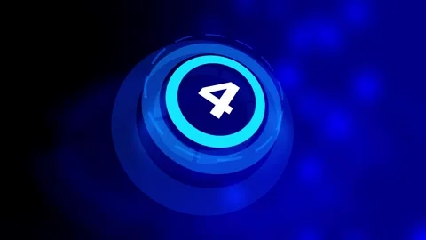 Countdown concept. A high tech futuristic countdown animation. Stock Footage 293485755